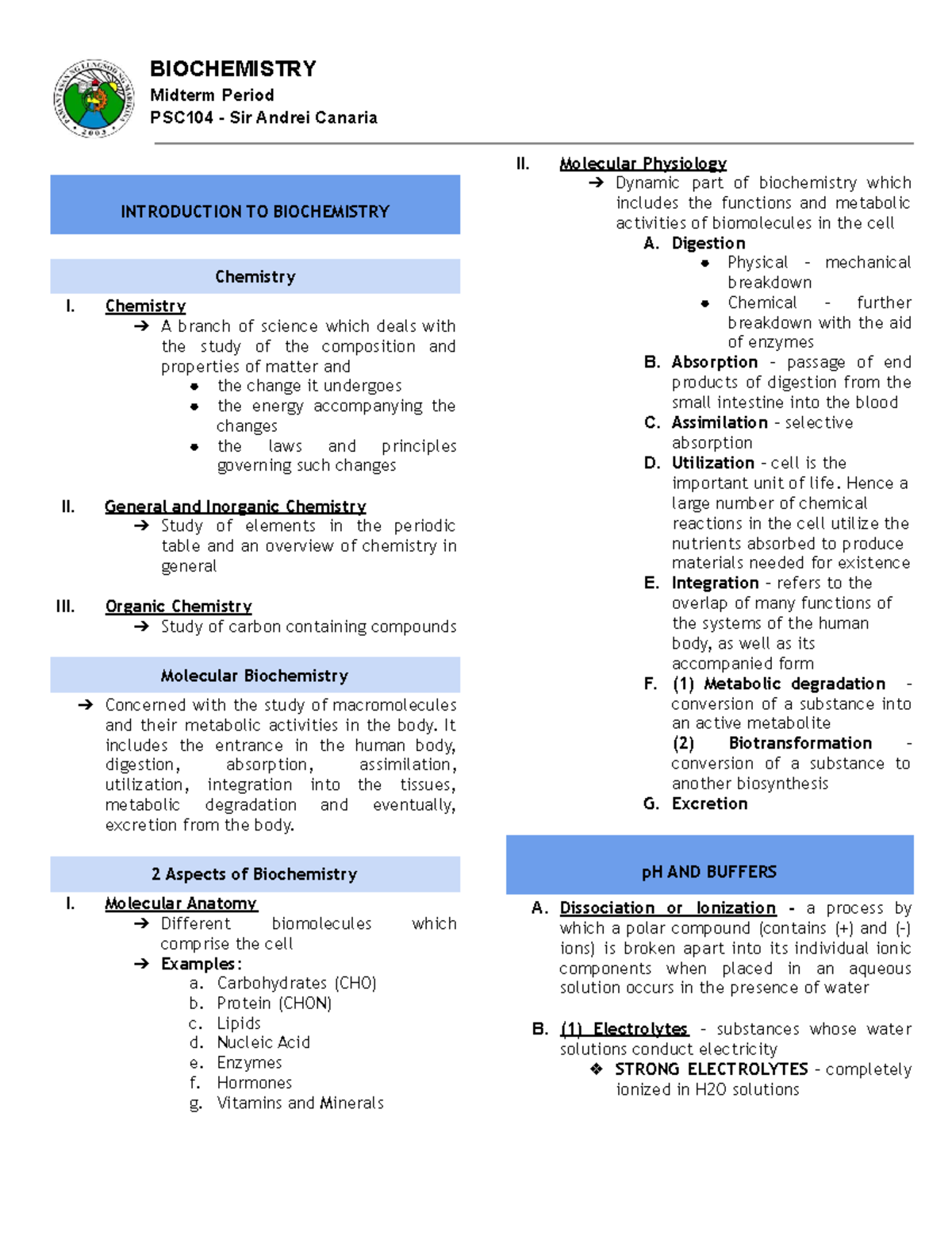 Biochem- Transes-1 - nothing - Midterm Period PSC104 - Sir Andrei ...