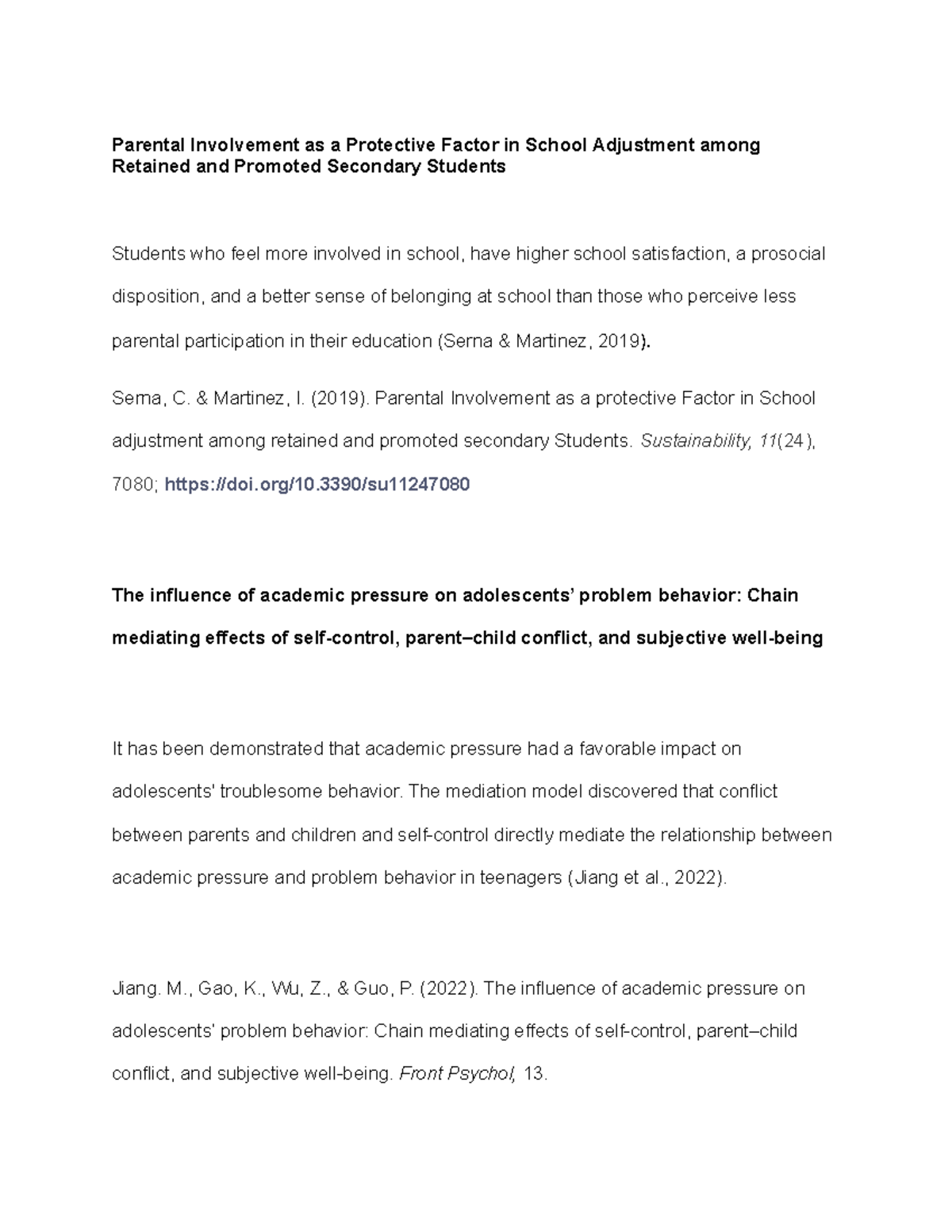 PR - THIS IS FOR PRACTICAL RESEARCH - Parental Involvement as a ...