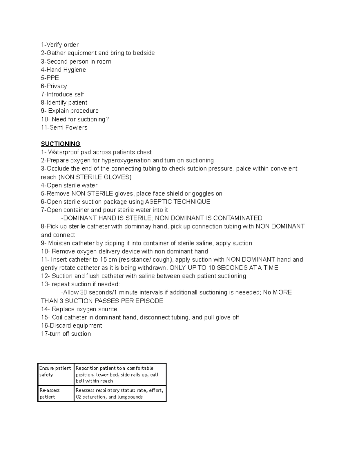 Trach suctioning - 1-Verify order 2-Gather equipment and bring to ...