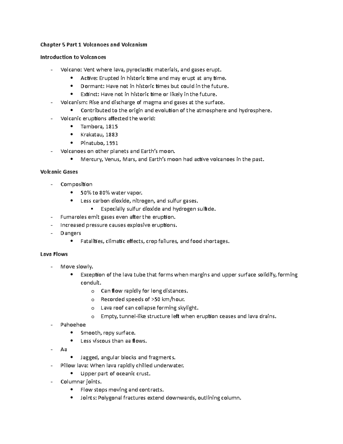 Chapter 5 Part 1 Volcanoes and Volcanism - Chapter 5 Part 1 Volcanoes ...