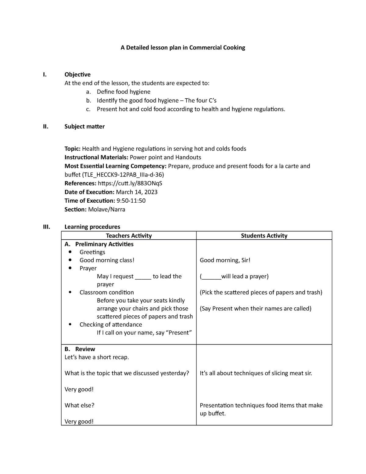 a-detailed-lesson-plan-in-food-hygiene-a-detailed-lesson-plan-in