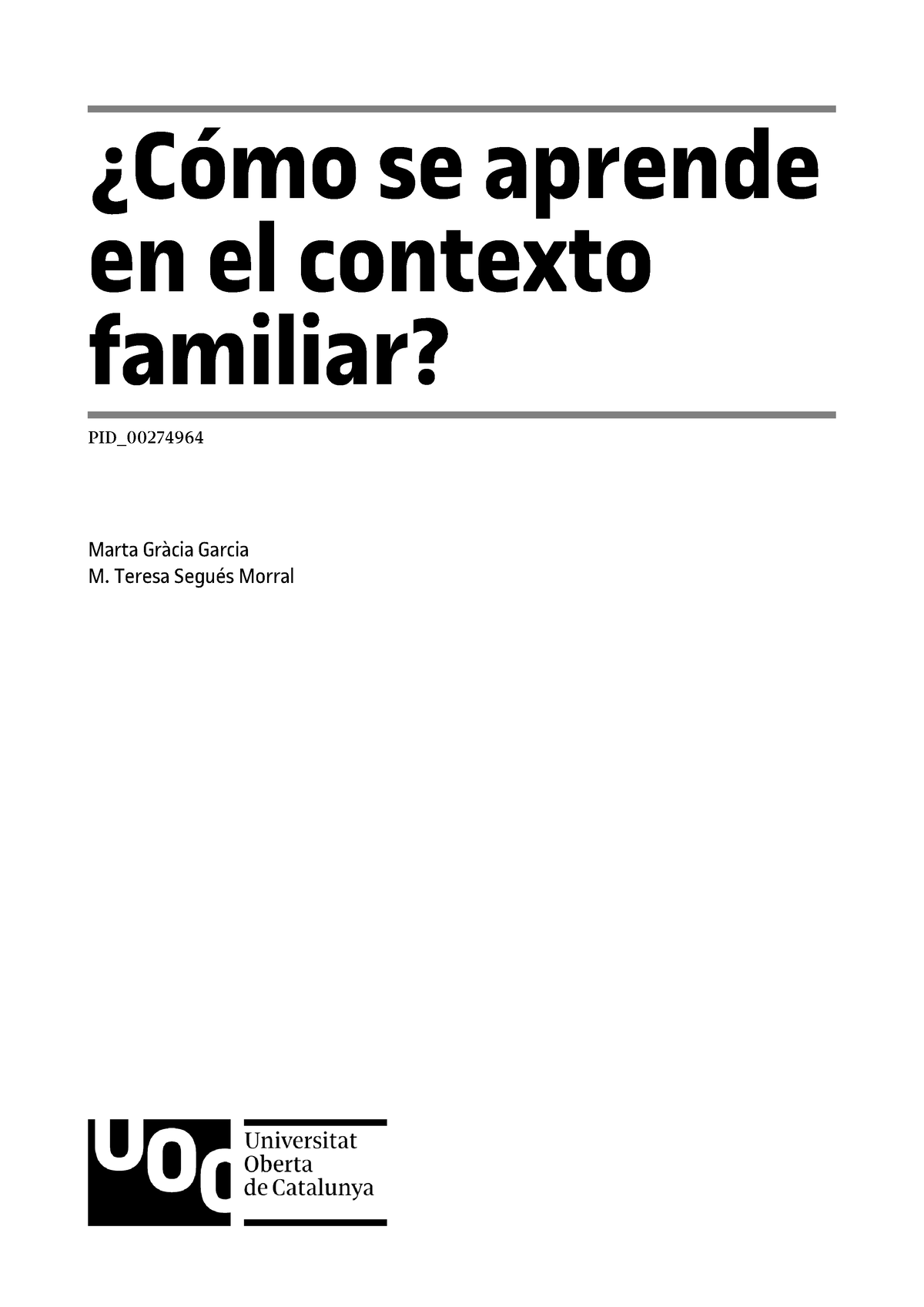 ¿Cómo Se Aprende En El Contexto Familiar - ¿Cómo Se Aprende En El ...