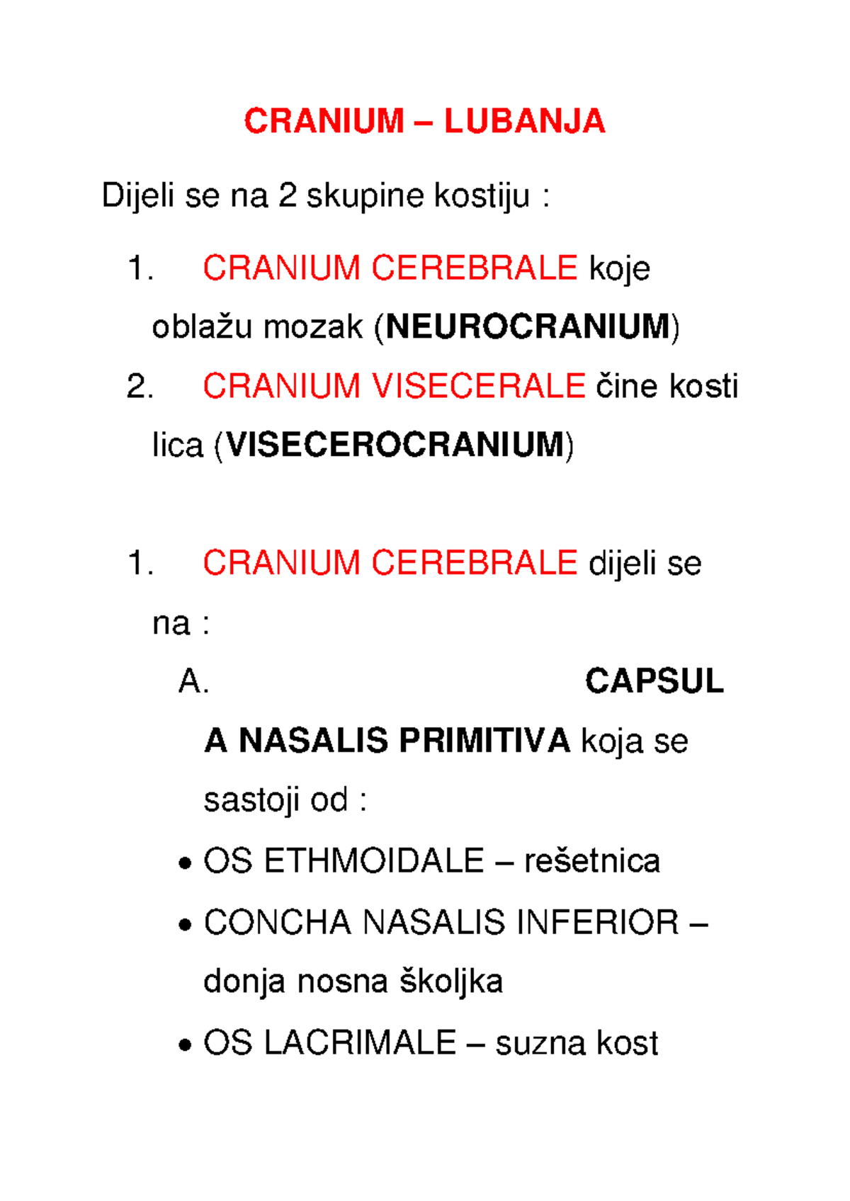 Anatomija-skripta-sveee compress - CRANIUM – LUBANJA Dijeli se na 2 ...