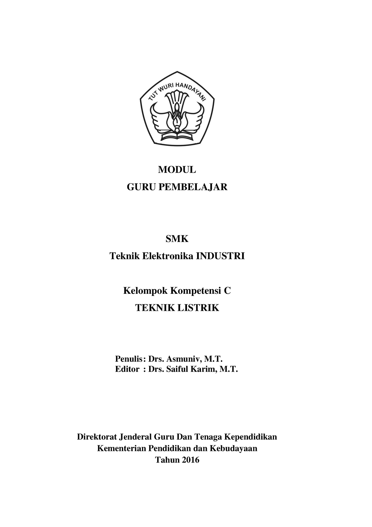 B Teknik Elektronika Industri Teknik Listrik - MODUL GURU PEMBELAJAR ...