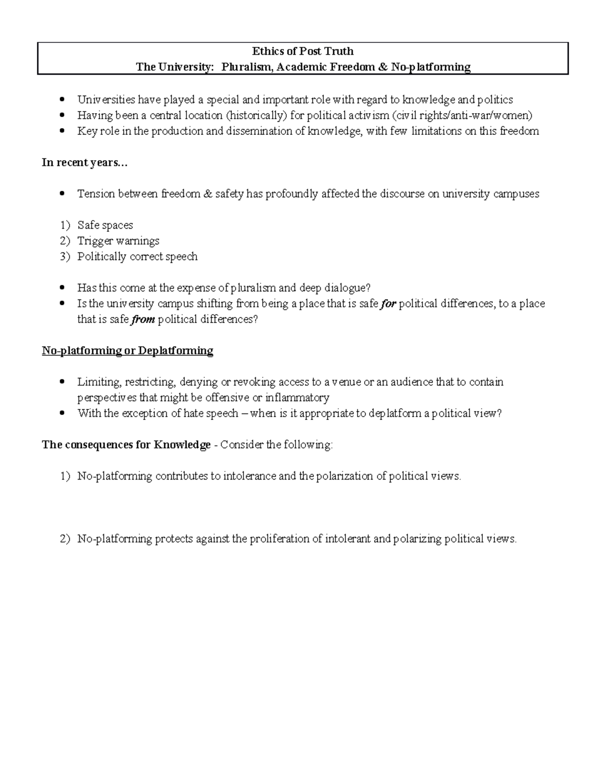 Ethics of Post Truth Aritotle and Plato Ethics of Post Truth The