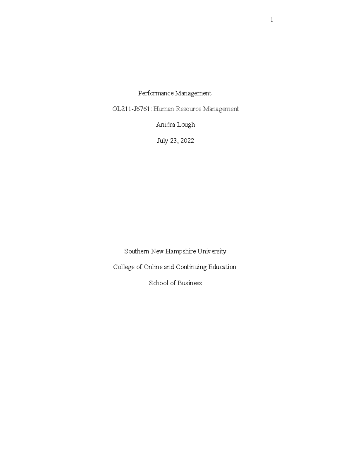 Final Project - Milestone 3 - 1 Performance Management OL211-J6761 ...