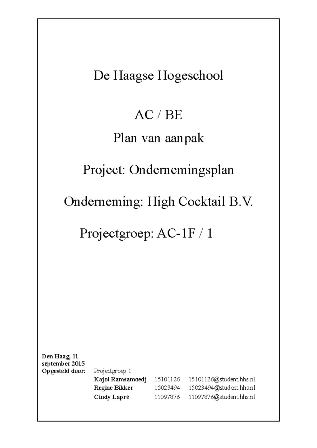 plan van aanpak master thesis