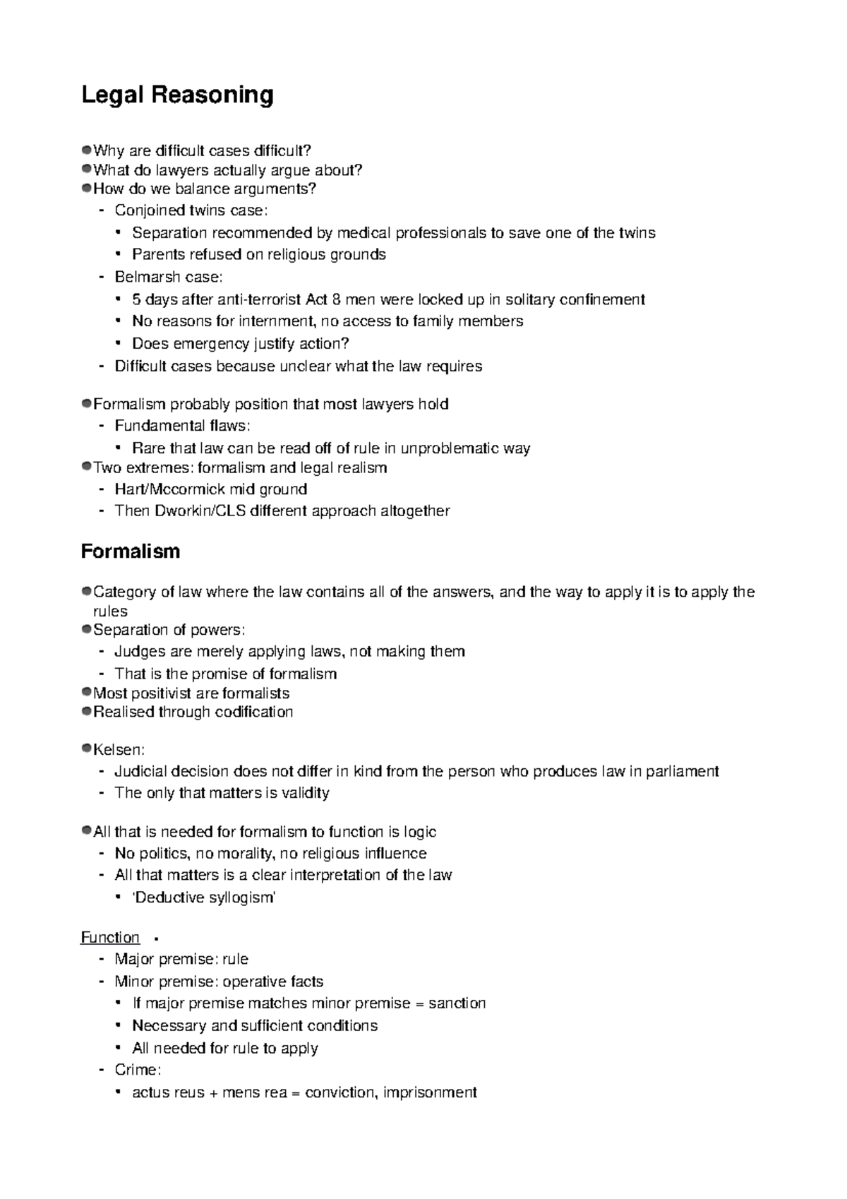 7. Legal Reasoning - Notes - LAW2007 - Studocu