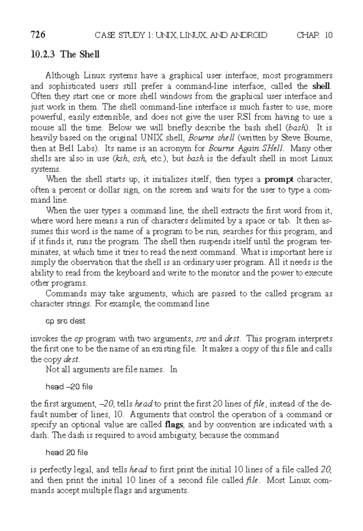 Shell+and+Utility+Programs - 726 CASE STUDY 1: UNIX, LINUX, AND ANDROID ...