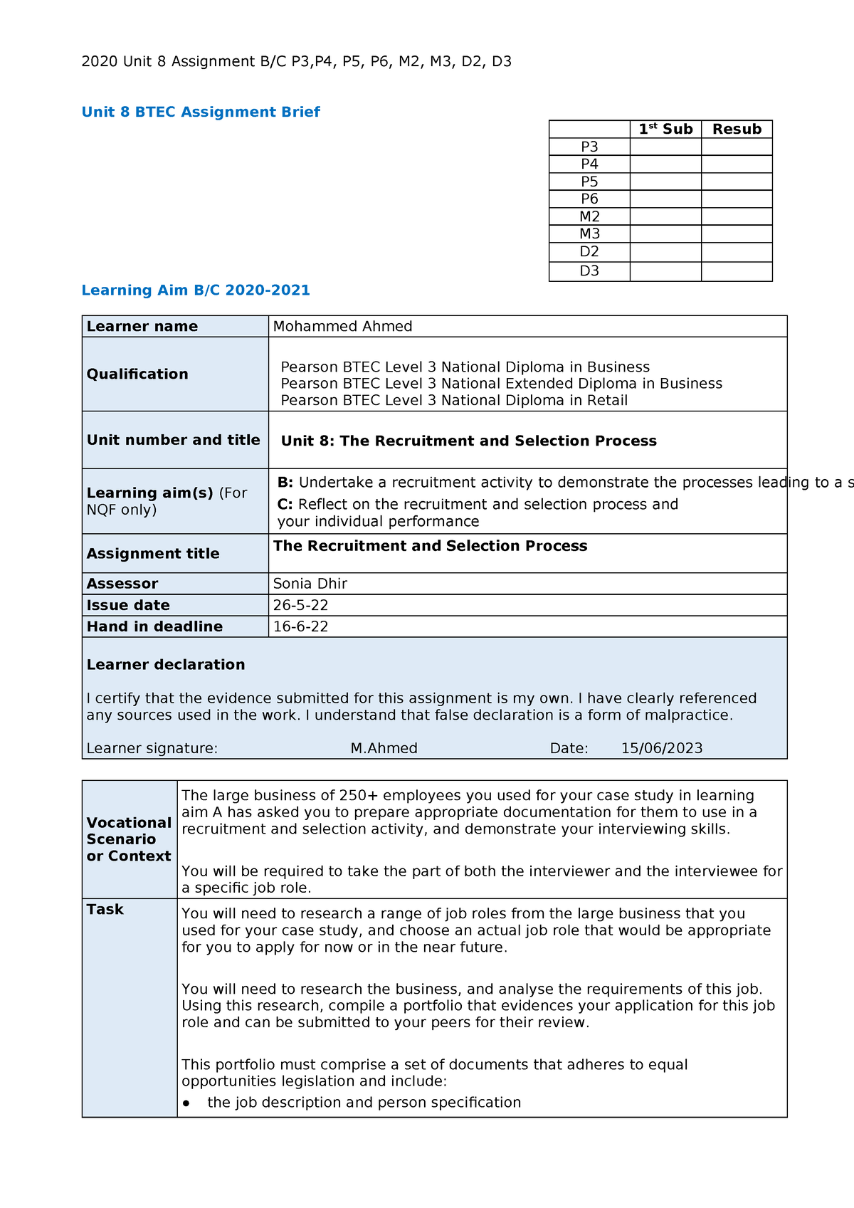 unit 8 assignment 2 d2