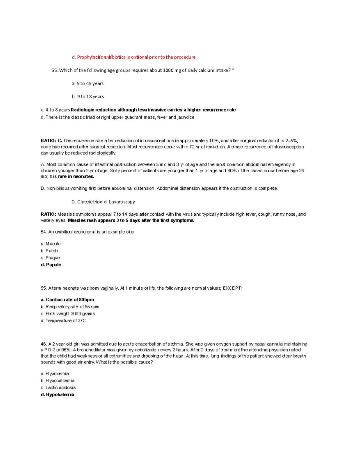 Medical anatomy heathcare exam part 1 - d. Prophylactic antibiotics is ...