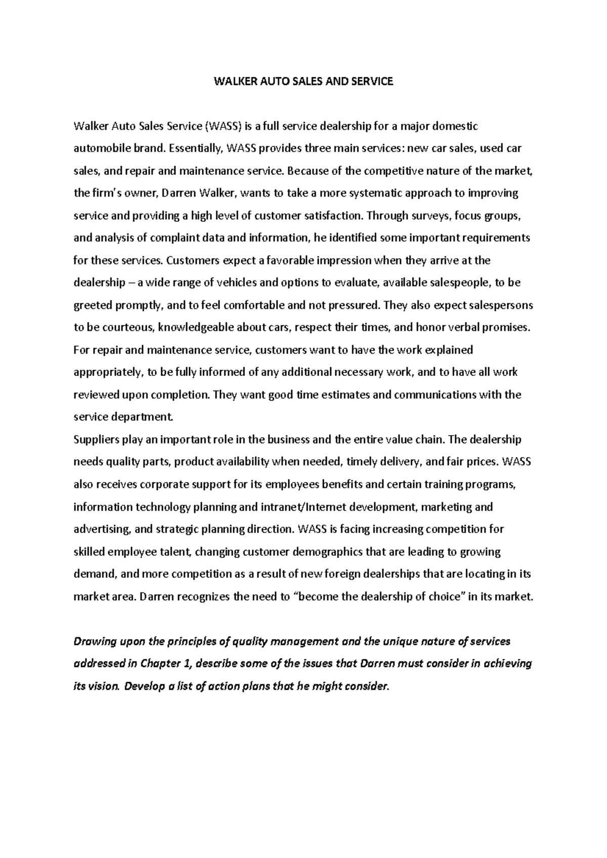 C2. Walker AUTO Sales AND Service Warning TT undefined function 32