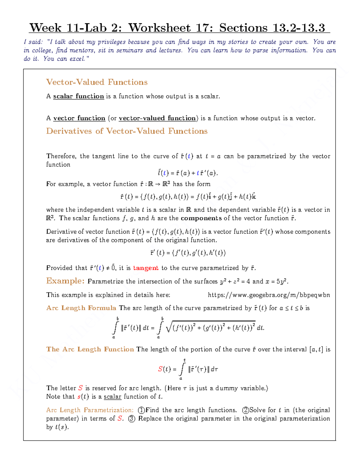 WS17 - dsfdsf - KU Mathematics- J. Brennan & J. Niknejad Week 11-Lab 2 ...