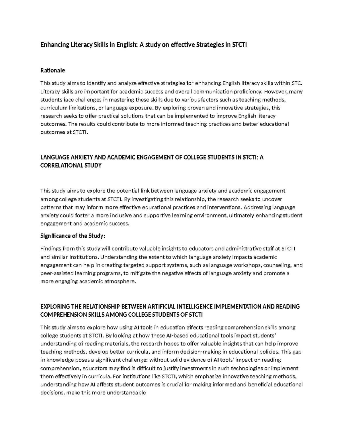Enhancing Literacy Skills in English - Literacy skills are important ...