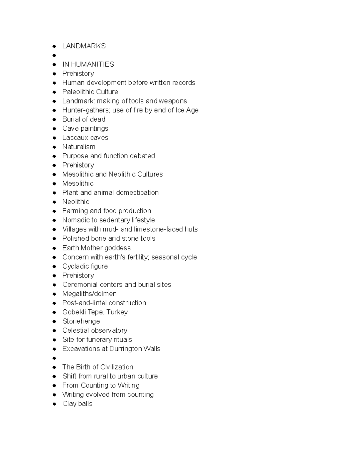 Chapter 1 Part 3 - Notes from presentation - LANDMARKS IN HUMANITIES ...