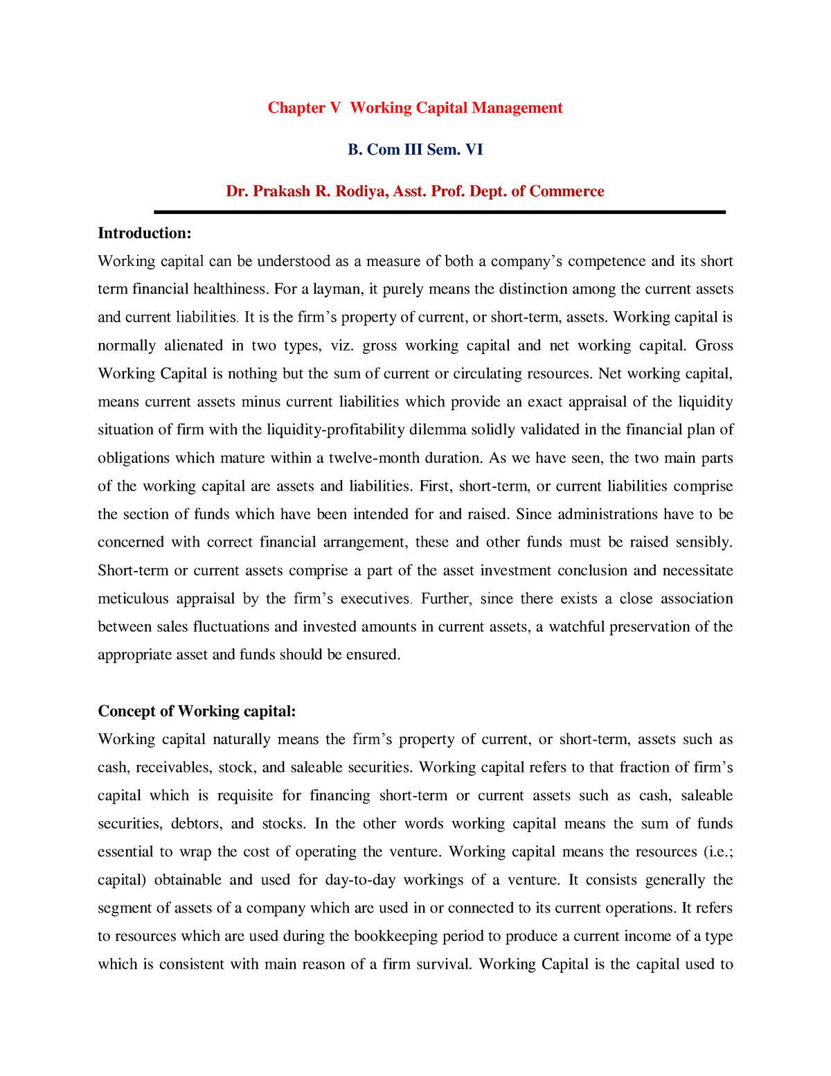 phd thesis on working capital management pdf