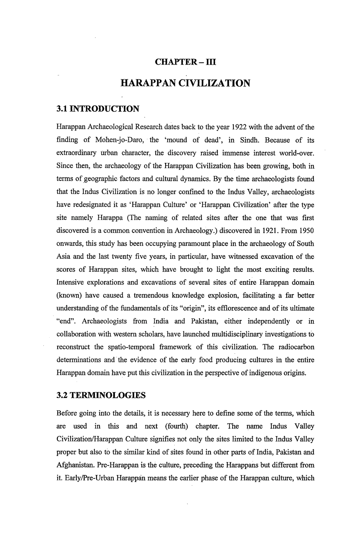 Harappan Civilization - CHAPTER-ffl HARAPPAN CIVILIZATION 3 ...