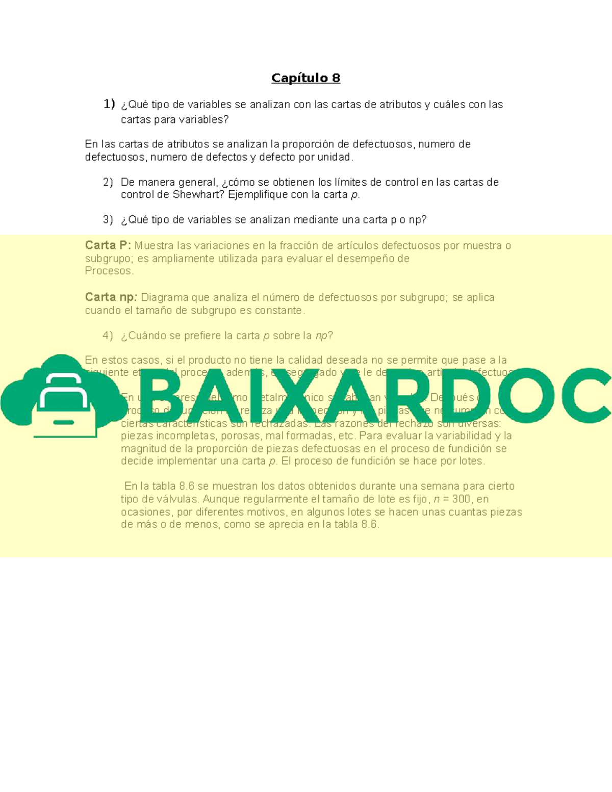 Baixardoc - Investigacion - Capítulo 8 1) ¿Qué Tipo De Variables Se ...