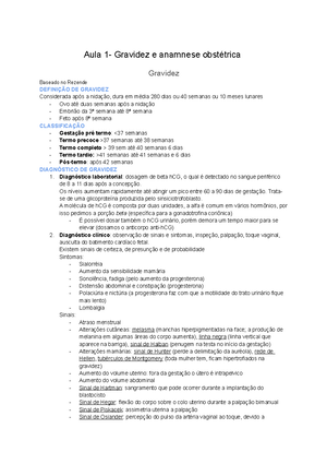 Anamnese Gestante, PDF, Gravidez