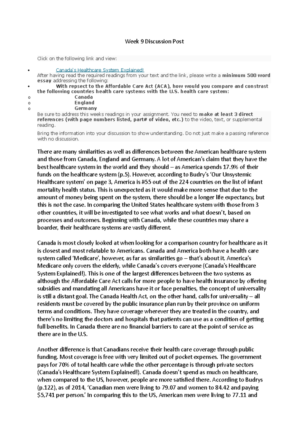 Week 9 Discussion Post - Week 9 Discussion Post Click on the following ...