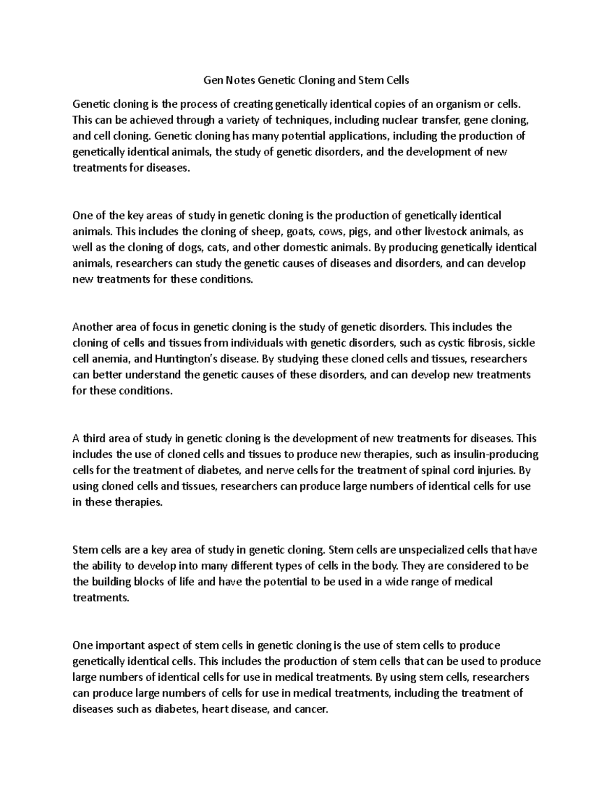 Gen Notes Cloning and Stem Cells This can be achieved through