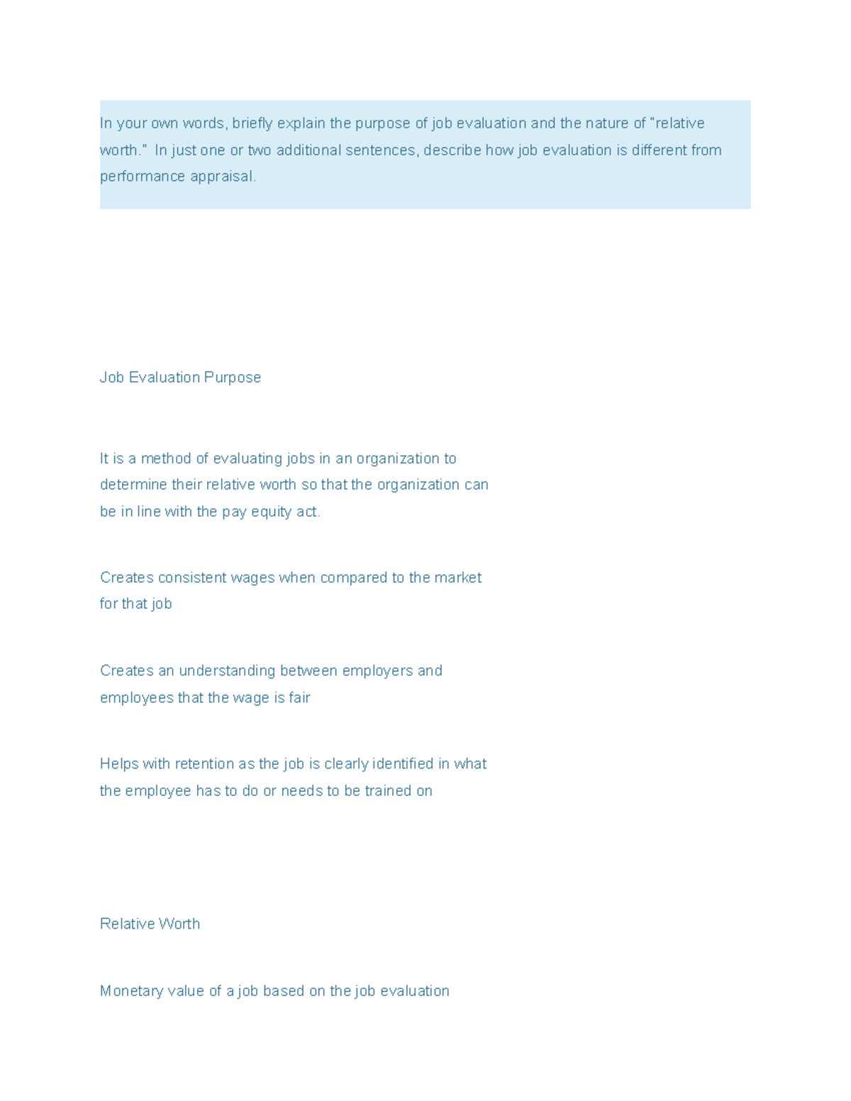 Assignment 3 HRMT In your own words, briefly explain the purpose of