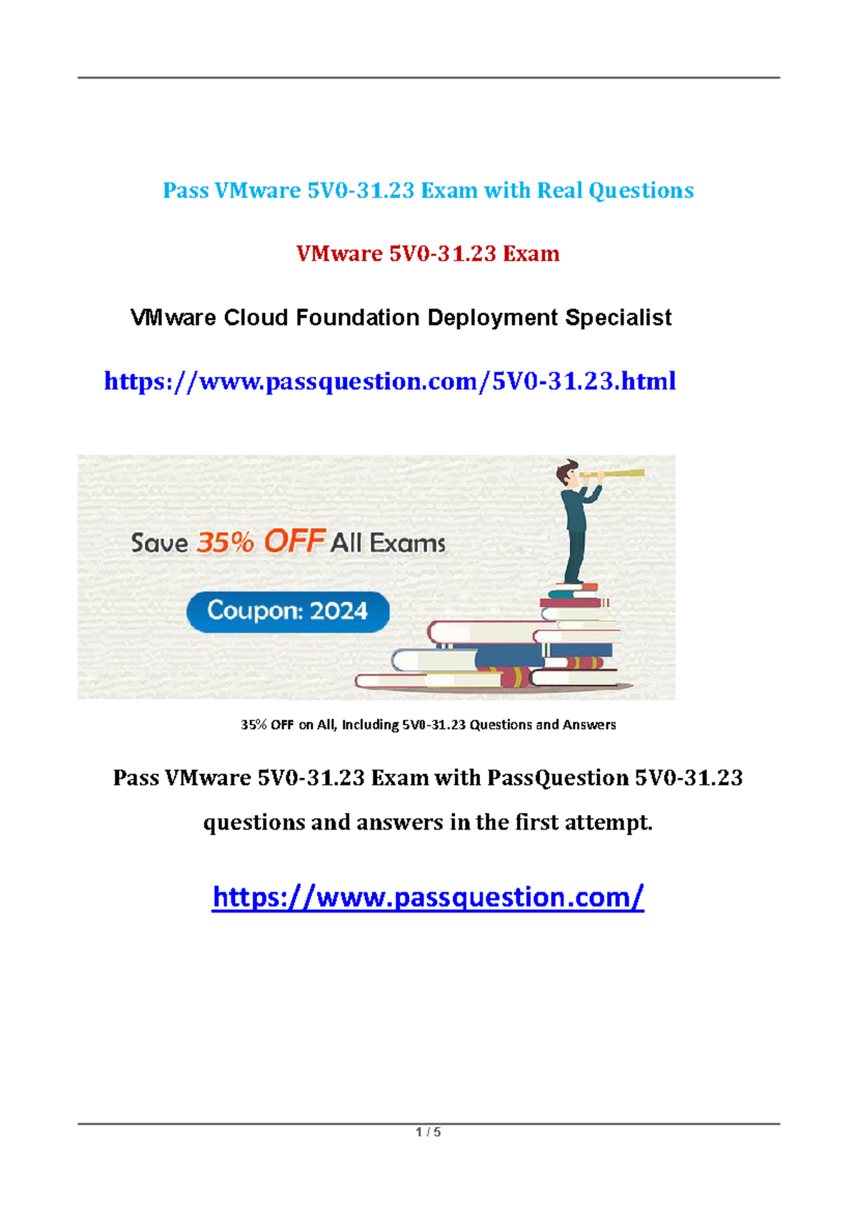 VCS-VCFD 2024 5V0-31.23 Practice Test Questions - Pass VMware 5V0-31 ...