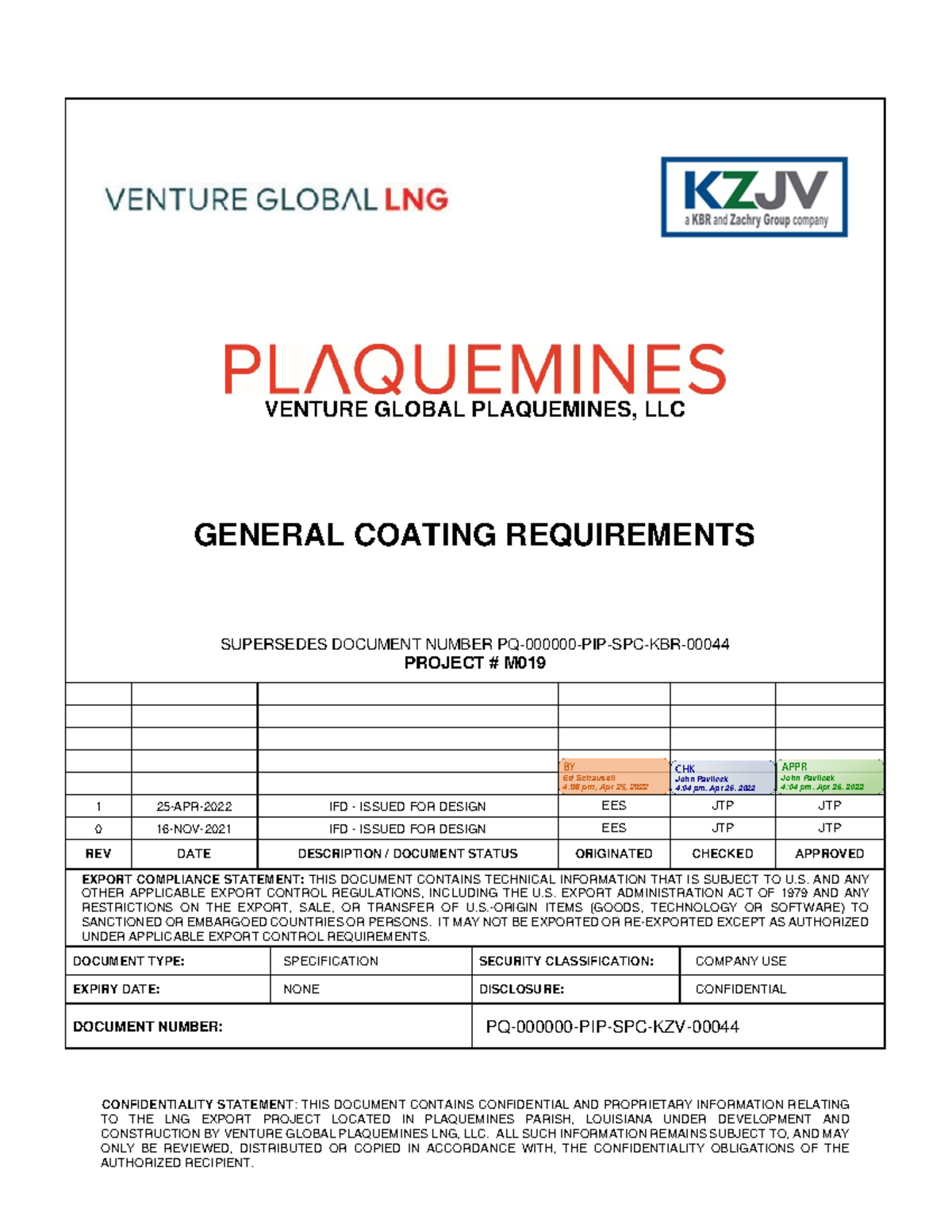 Application OF External Coatings - CONFIDENTIALITY STATEMENT: THIS ...