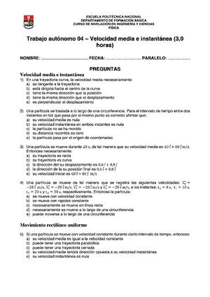 practica parcial 1 - F ́ısica para Ing. 1 +Lab/Ej - Primer Examen ...