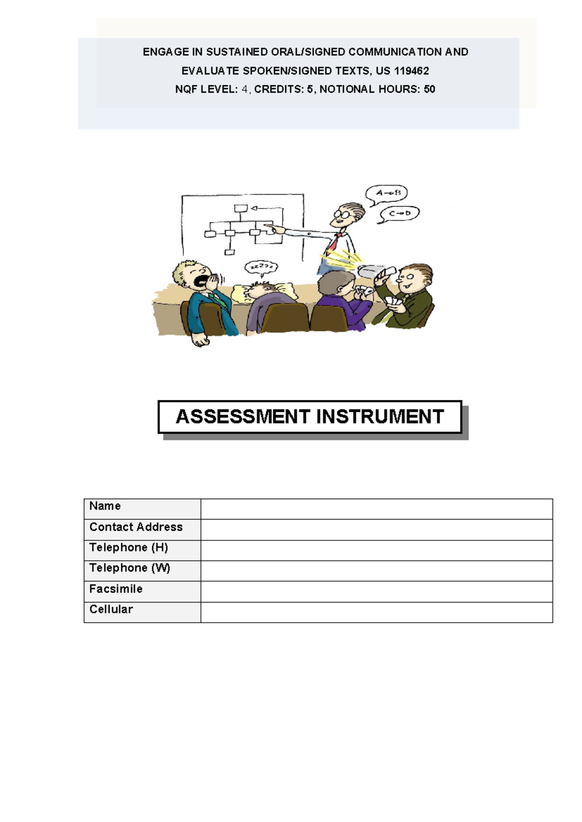 Assessment Instrument Engage - ASSESSMENT INSTRUMENT ENGAGE IN ...