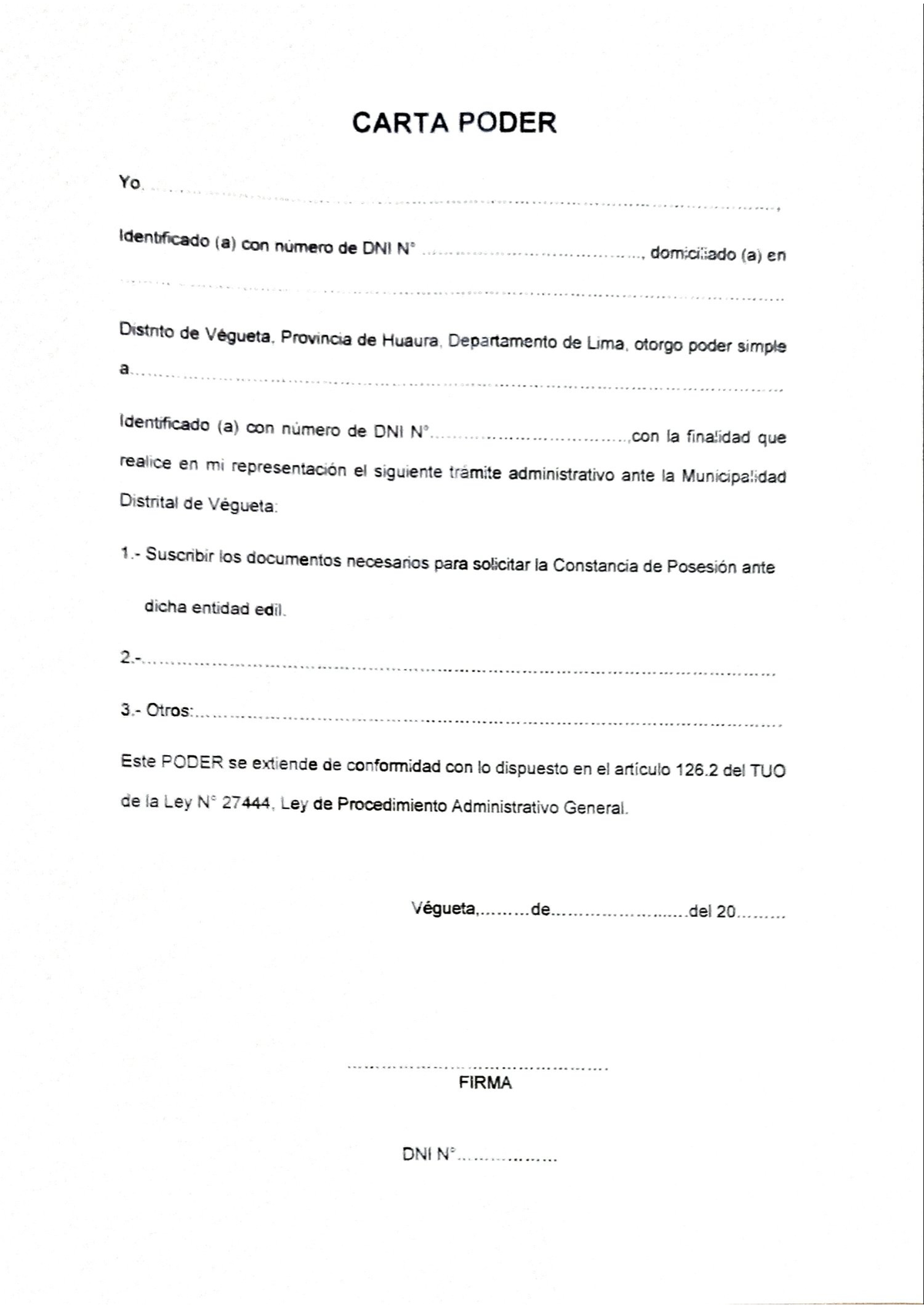 Carta Poder - Resumen derecho civil - Studocu