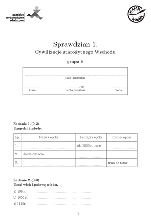 Sprawdzian-1-wersja-b-pdf (1) (2) (1) - Sprawdzian 1. Początki Epoki ...