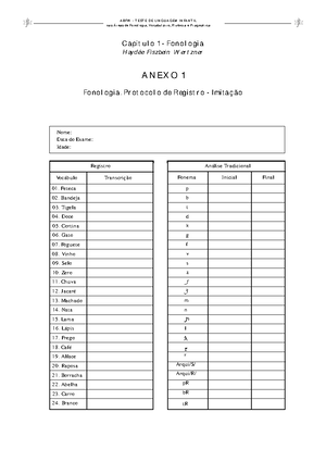 Protocolo. MBGR - MBGR- MOTRICIDADE OROFACIAL - Exame Miofuncional ...