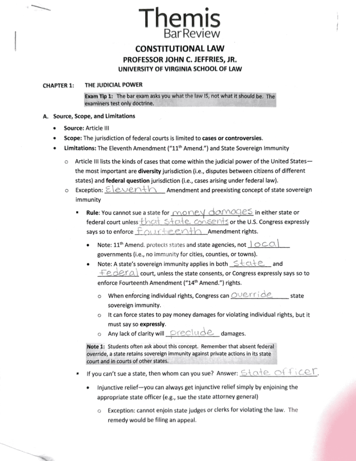 Con law Handout Worksheet for constitutional law LAW 6820 Studocu