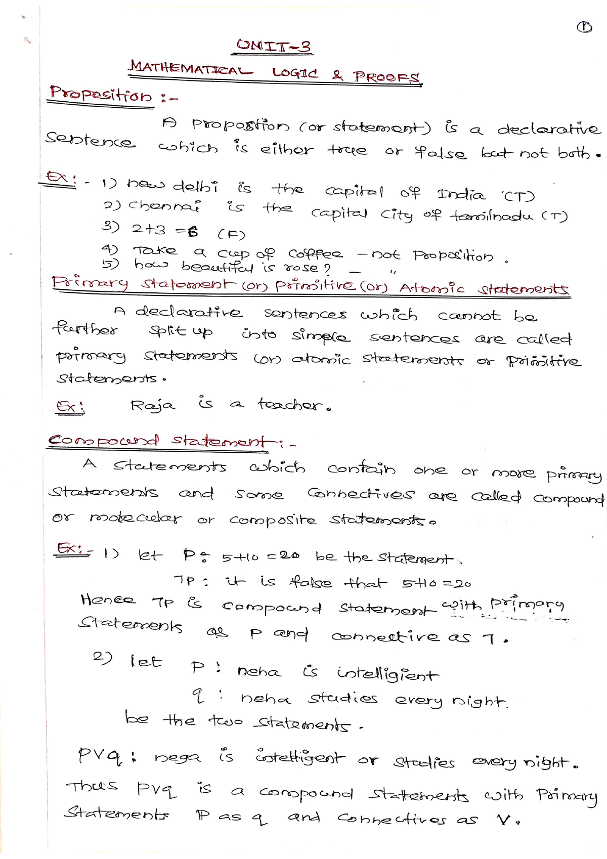 Unit 3 Mathematical Logic And Proofs - Discrete Mathematics - Studocu