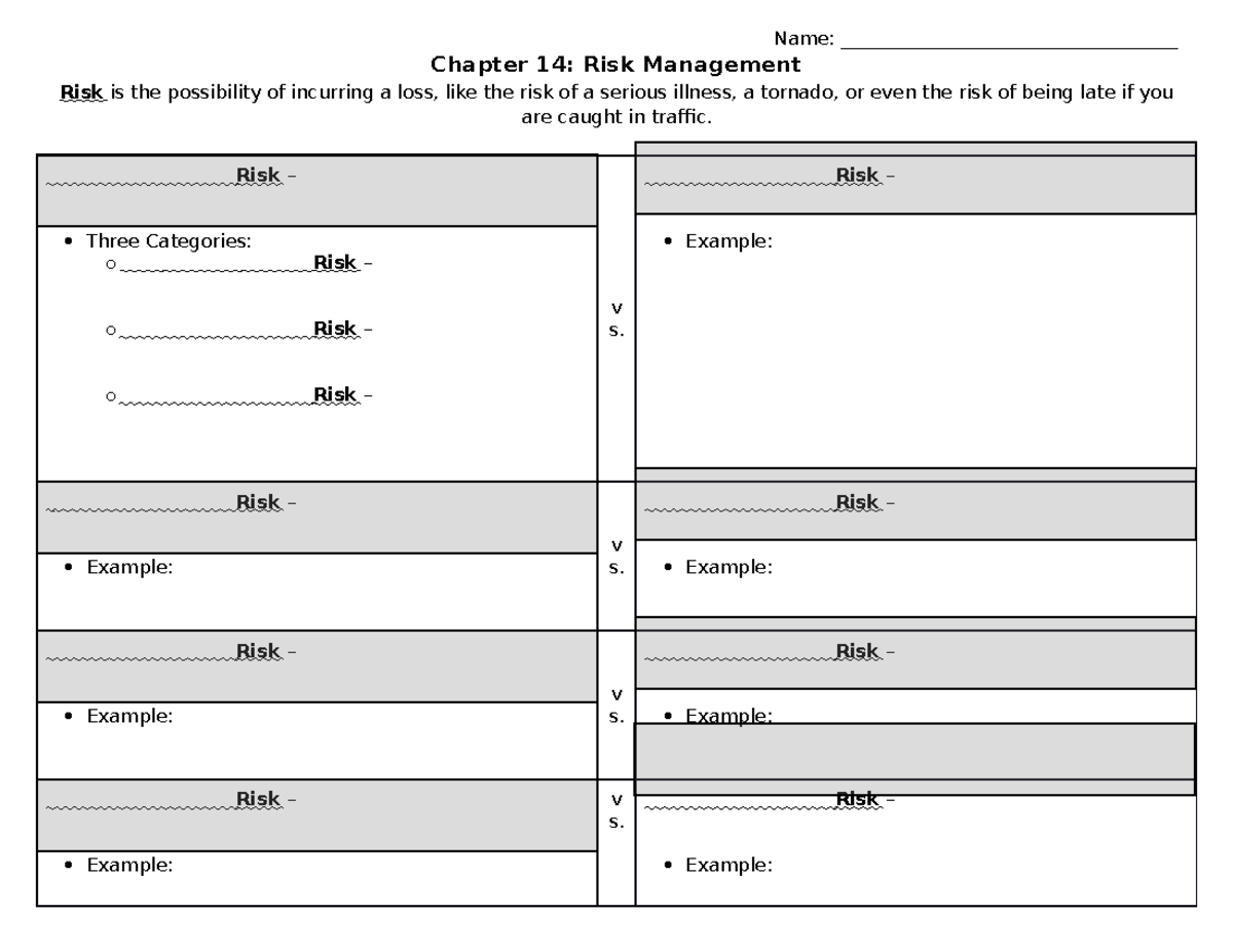 Chapter 14 notes - Name: ____________________________________ Chapter ...