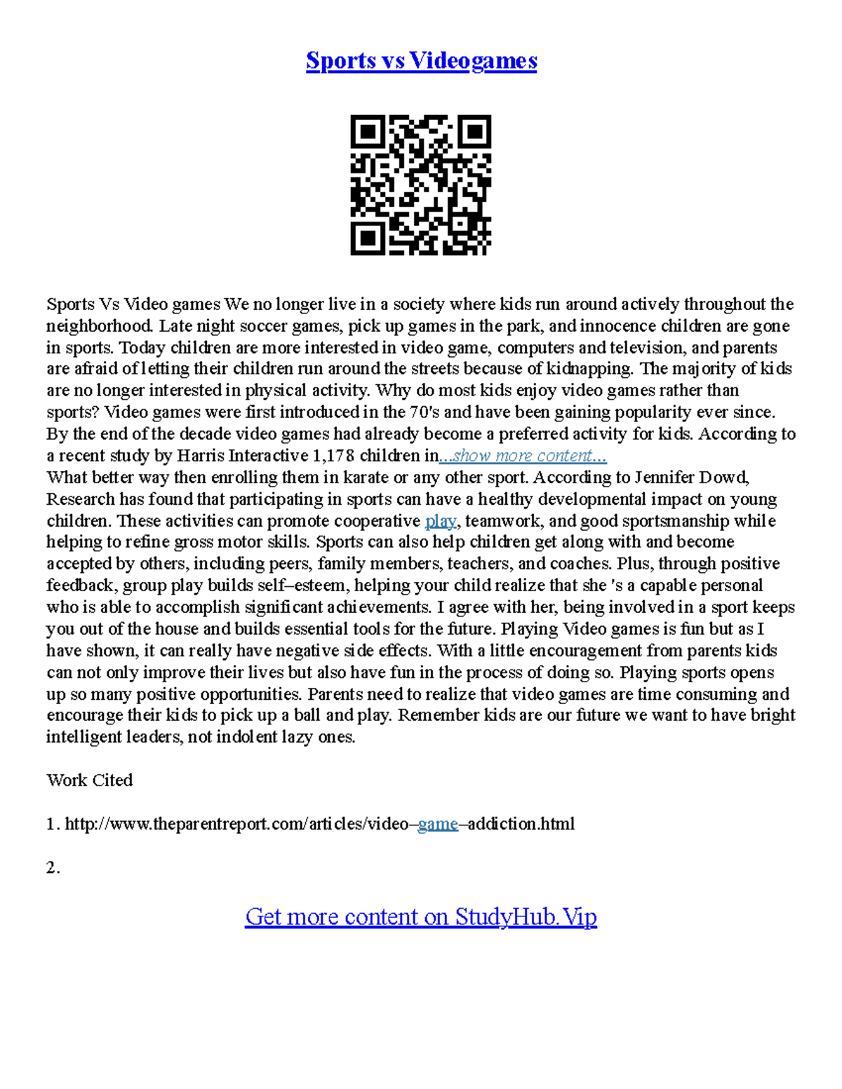 100 Essay Topics Sports vs Videogames Sports Vs Video games We no