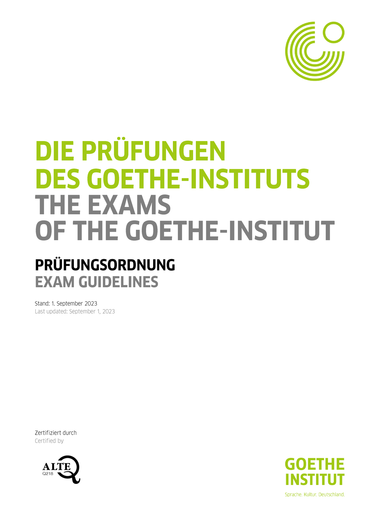 Alarmic Things L - DIE PR‹FUNGEN DES GOETHE-INSTITUTS THE EXAMS OF THE ...