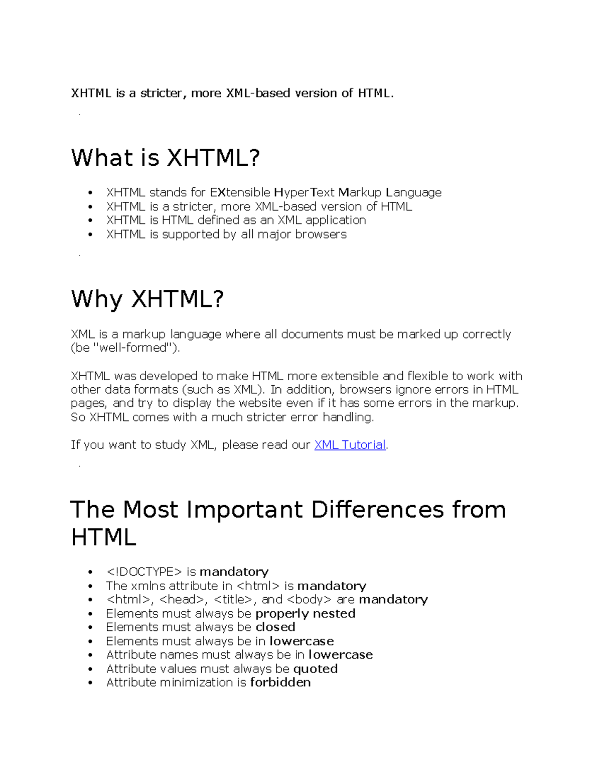 Xhtml vs HTML - Sir Aqeel NOTres - XHTML is a stricter, more XML-based ...