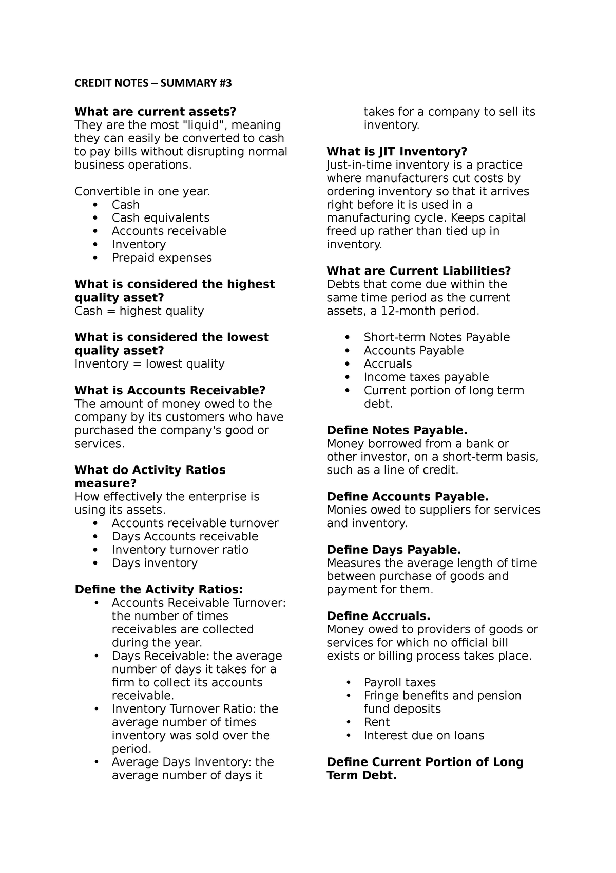 credit-notes-summary-3-credit-notes-summary-what-are-current