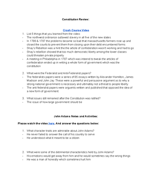 The General History Discussion Questions - One example was that the ...