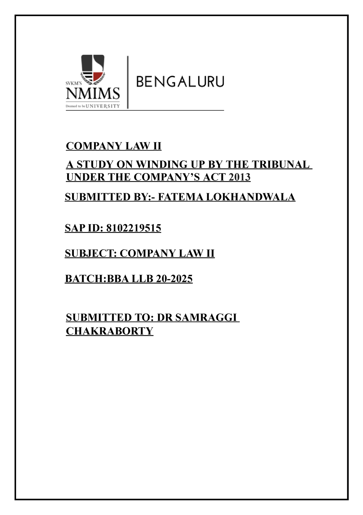 Winding Up Of Company REDO COMPANY LAW II A STUDY ON WINDING UP BY   Thumb 1200 1698 