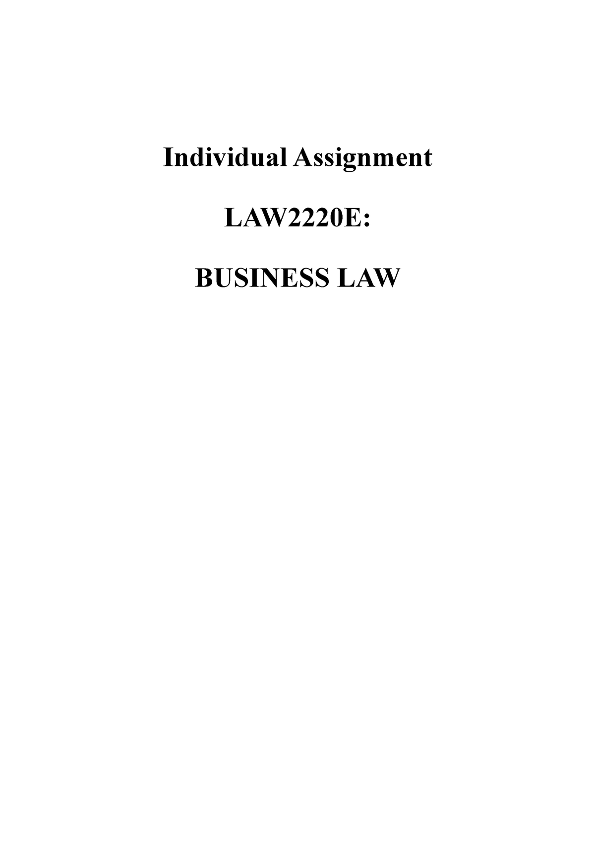 what is assignment in business law