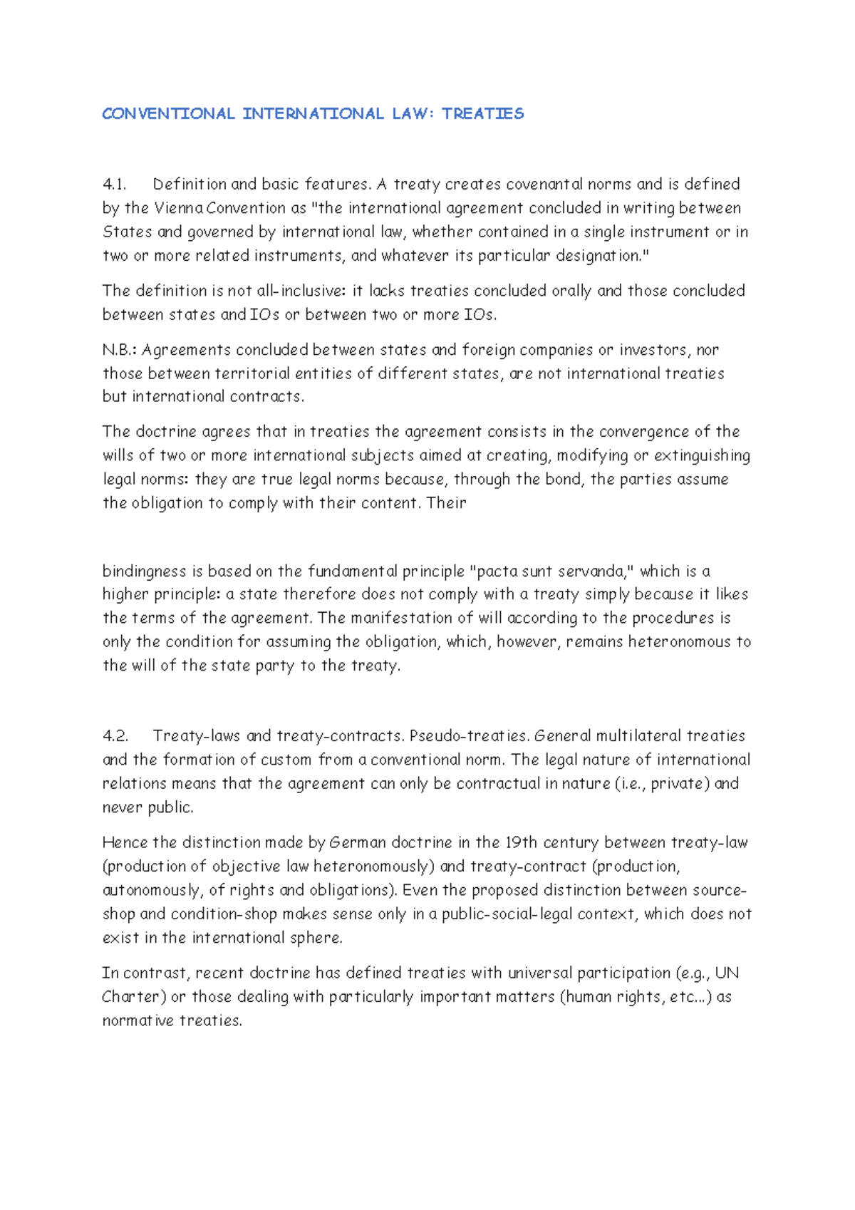 Conventional International LAW 5 CONVENTIONAL INTERNATIONAL LAW