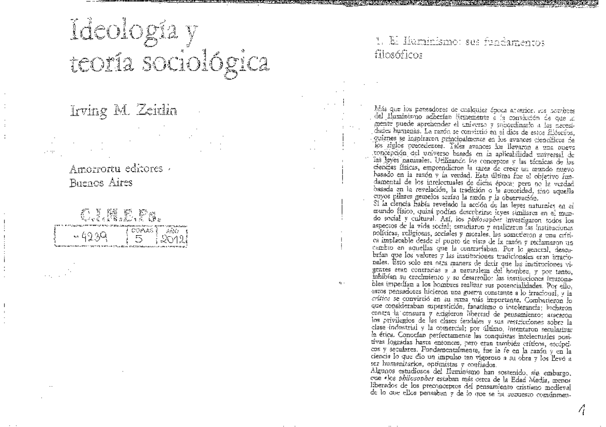 Zeitlin, Irving Ideología y Teoría Sociológica, Buenos Aires, Amorrortu