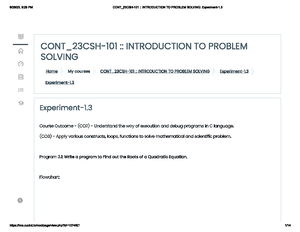 JAVA Worksheet first week - UNIVERSITY INSTITUTE OF ENGINEERING Course ...