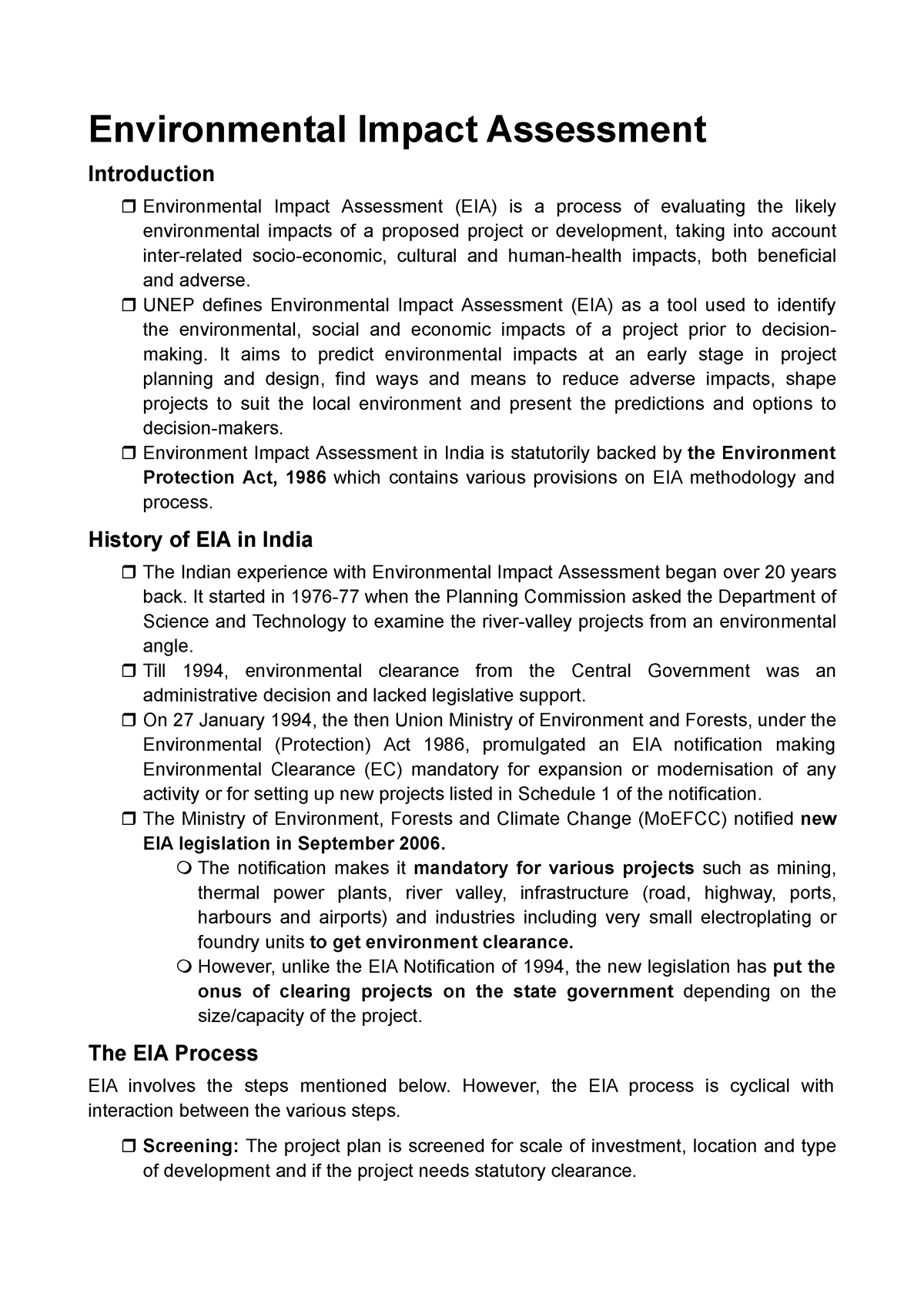 environmental impact assessment thesis