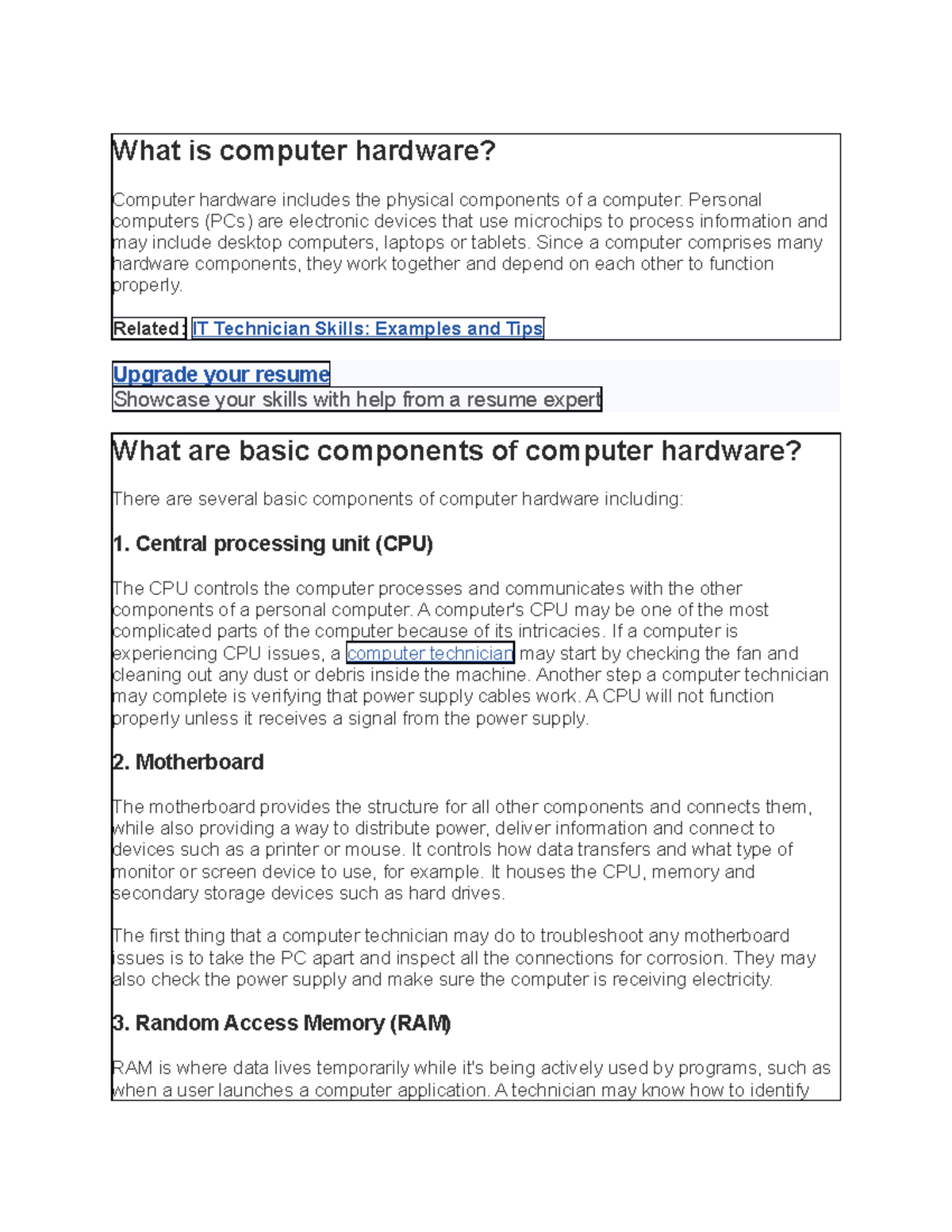 Computer hardware - What is computer hardware? Computer hardware ...