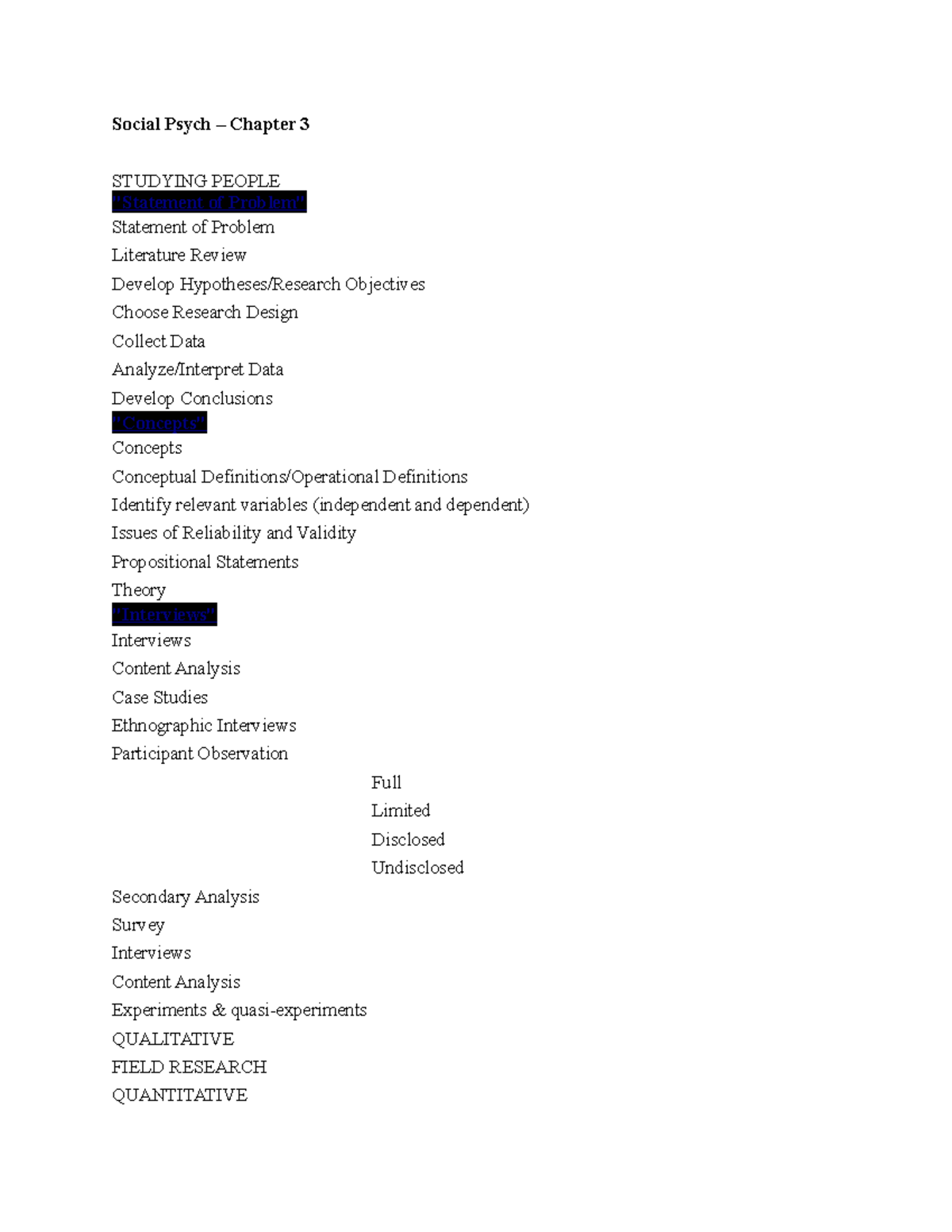Social Psych Chapter 3 - Lecture notes 3 - Social Psych – Chapter 3 ...