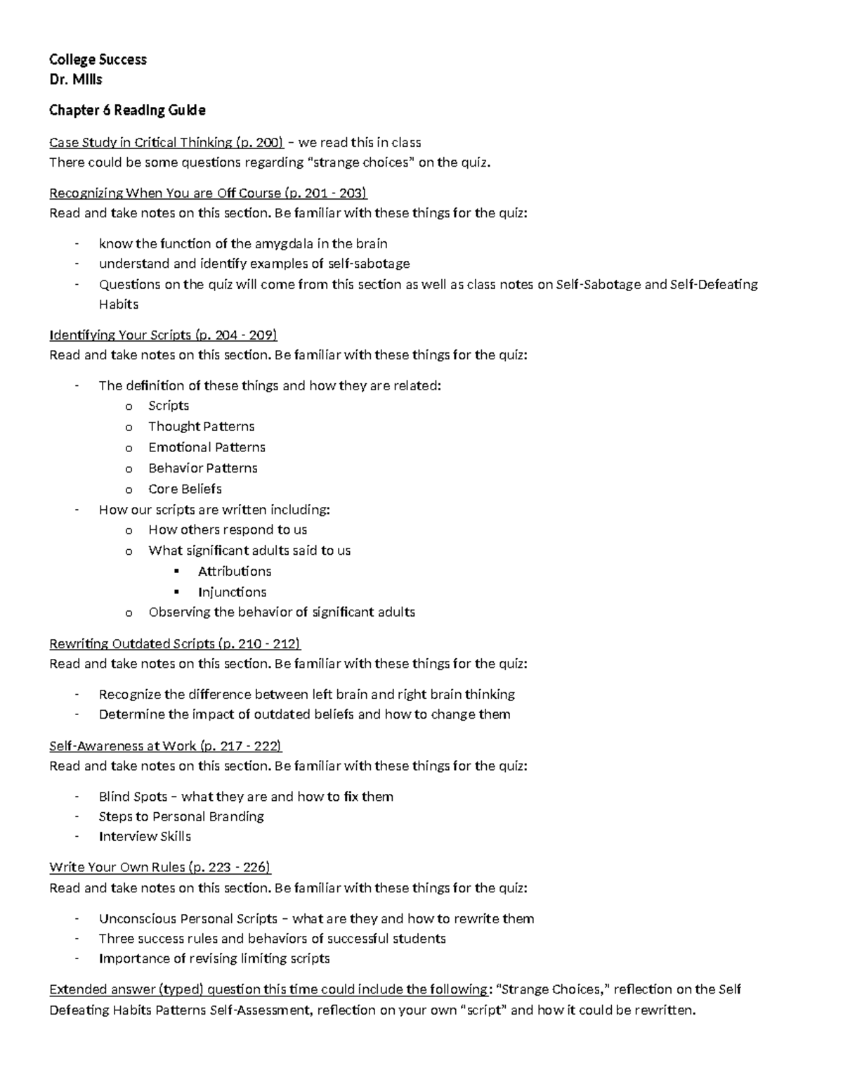 Ch 6 reading guide summary introduction to college mathematics